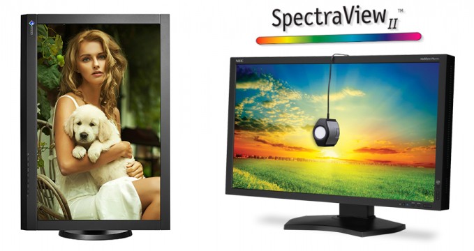The Eizo and NEC models rotate to allow fullscreen vertical previews.
