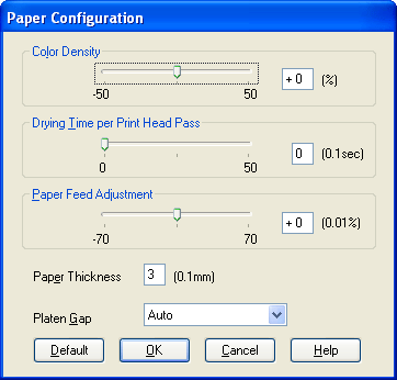 A Paper Config menu on Windows