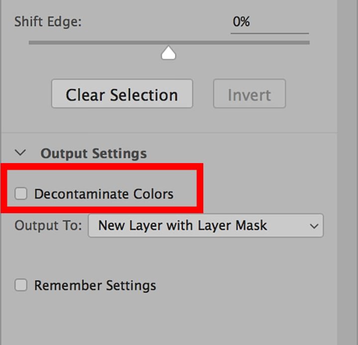 select and mask in photoshop background colors