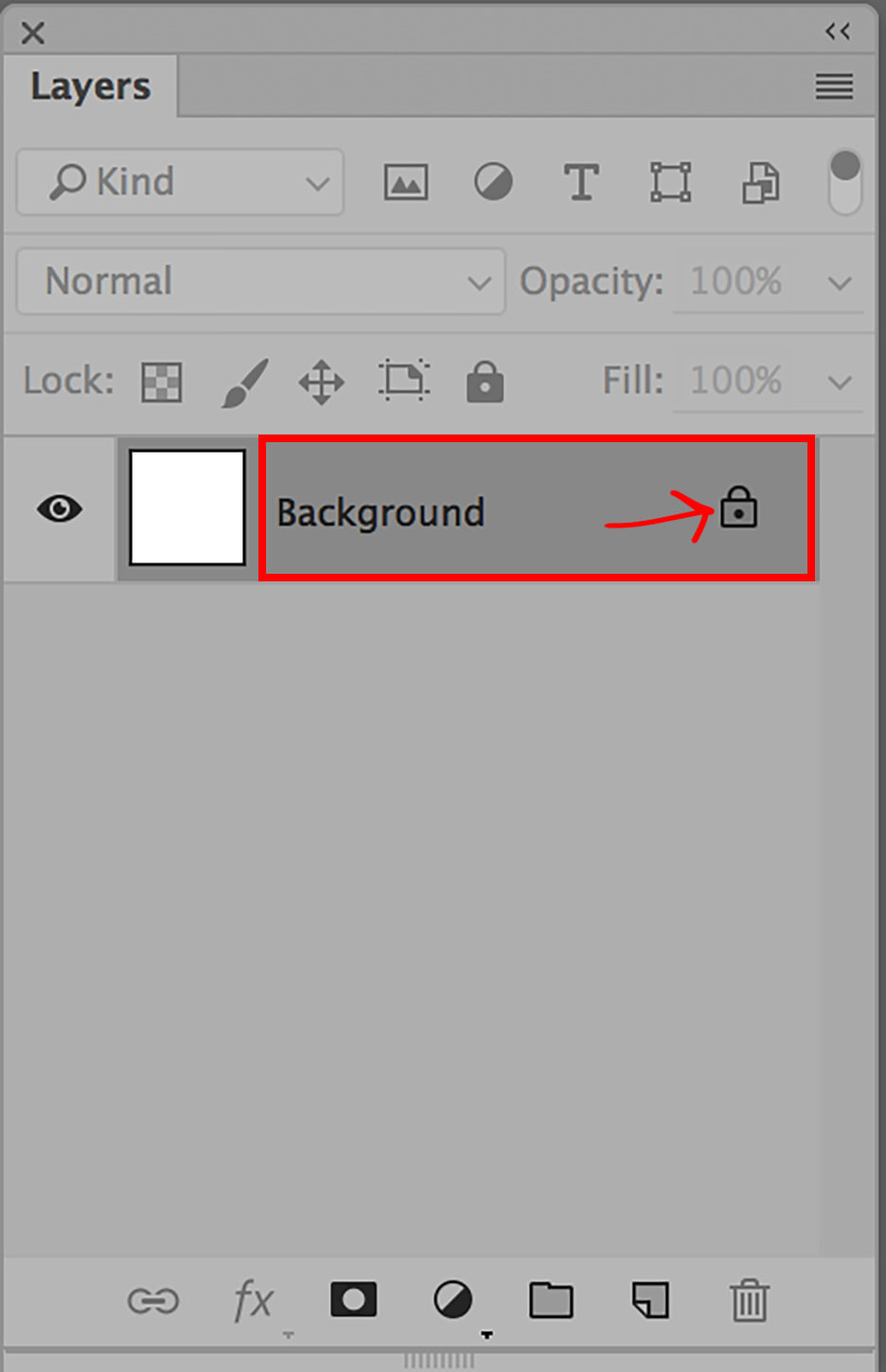 layers in photoshop lock icon