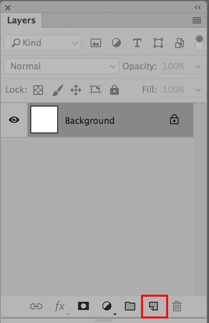 layers in photoshop new layer icon