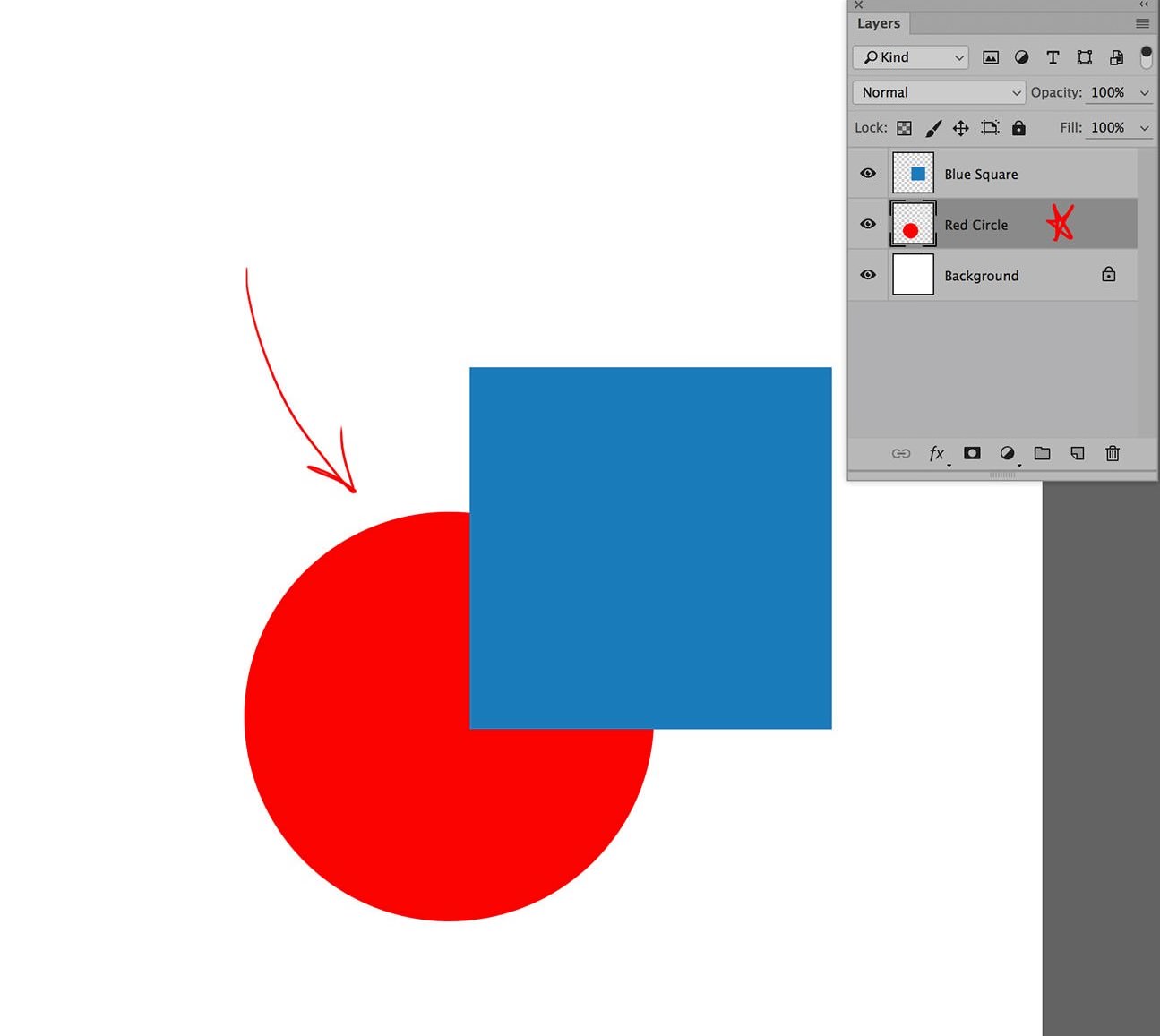 demonstration of layers in photoshop