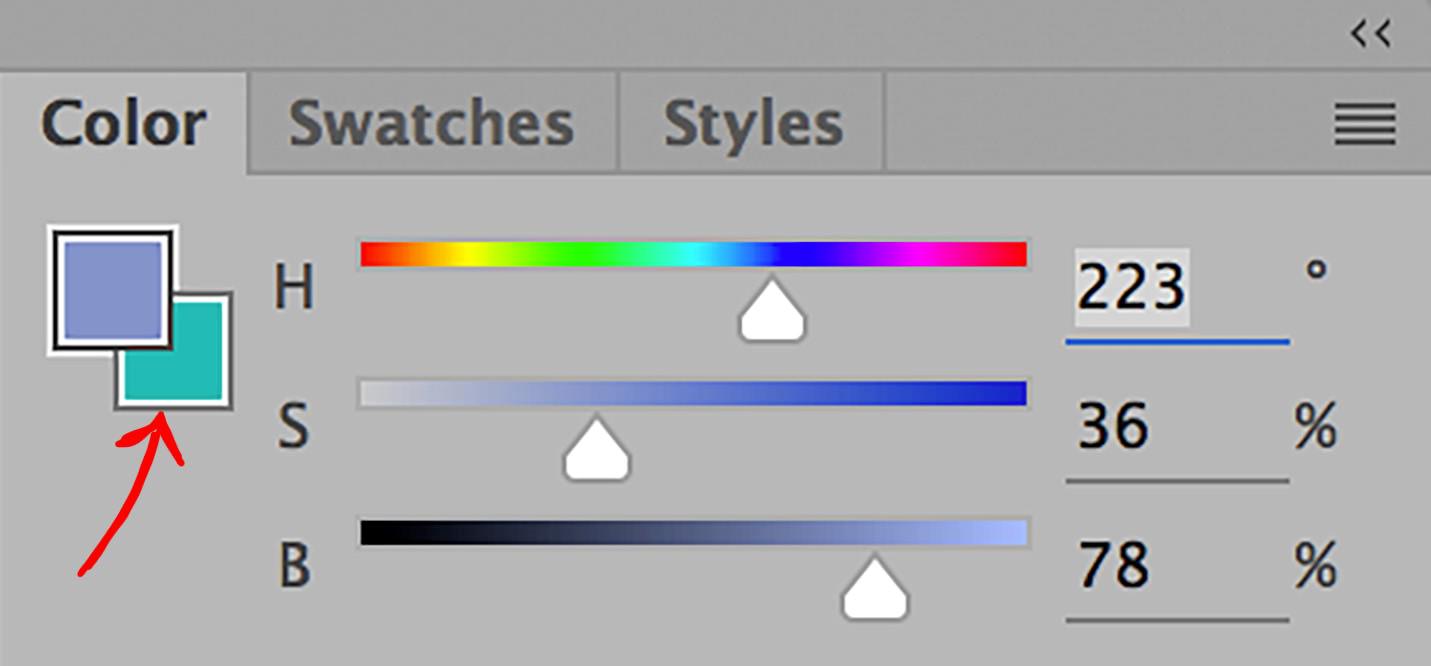 photoshop layers colors
